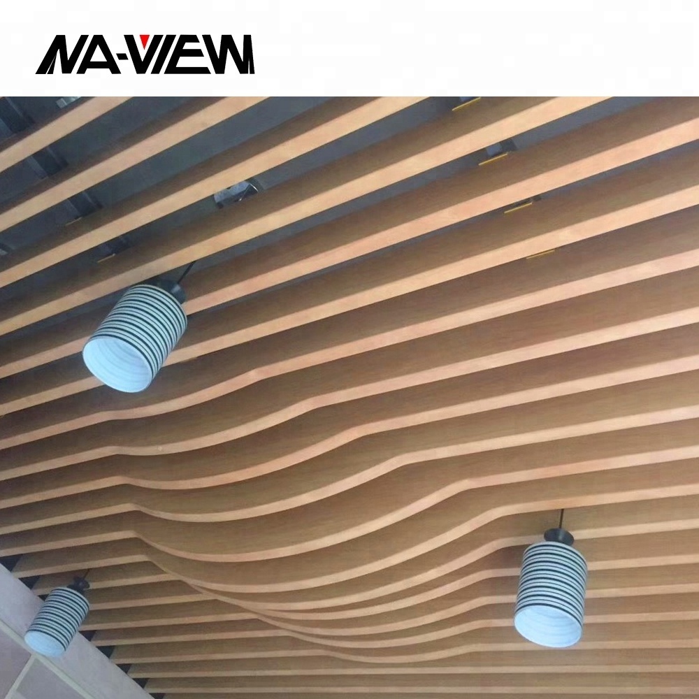 3d stretch metal decorative board aluminum strip suspended stretch false ceiling tiles