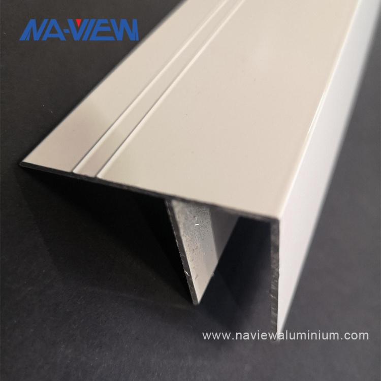 Aluminium F Section Channel Extrusion Profile Glazing Bars