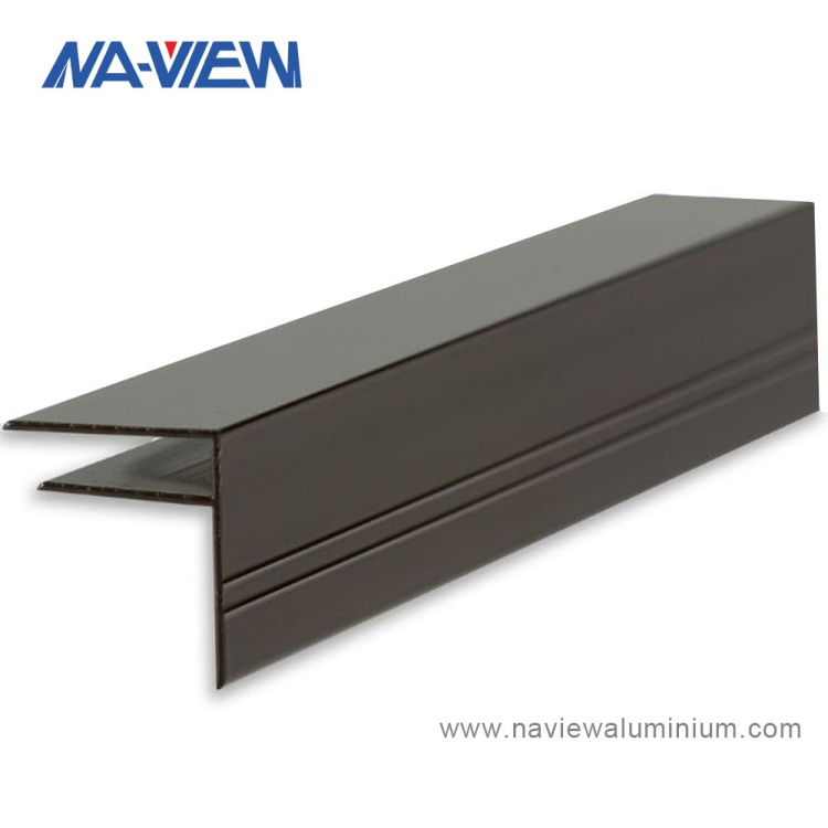 Aluminium F Section Channel Extrusion Profile Glazing Bars