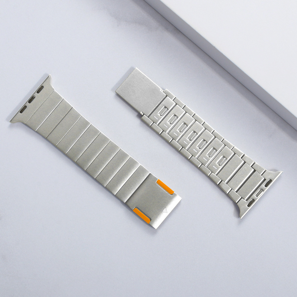 Magnetic sliding buckle stainless steel band for apple watch ultra bracelet metal strap for iwatch  9 8 7 6 5