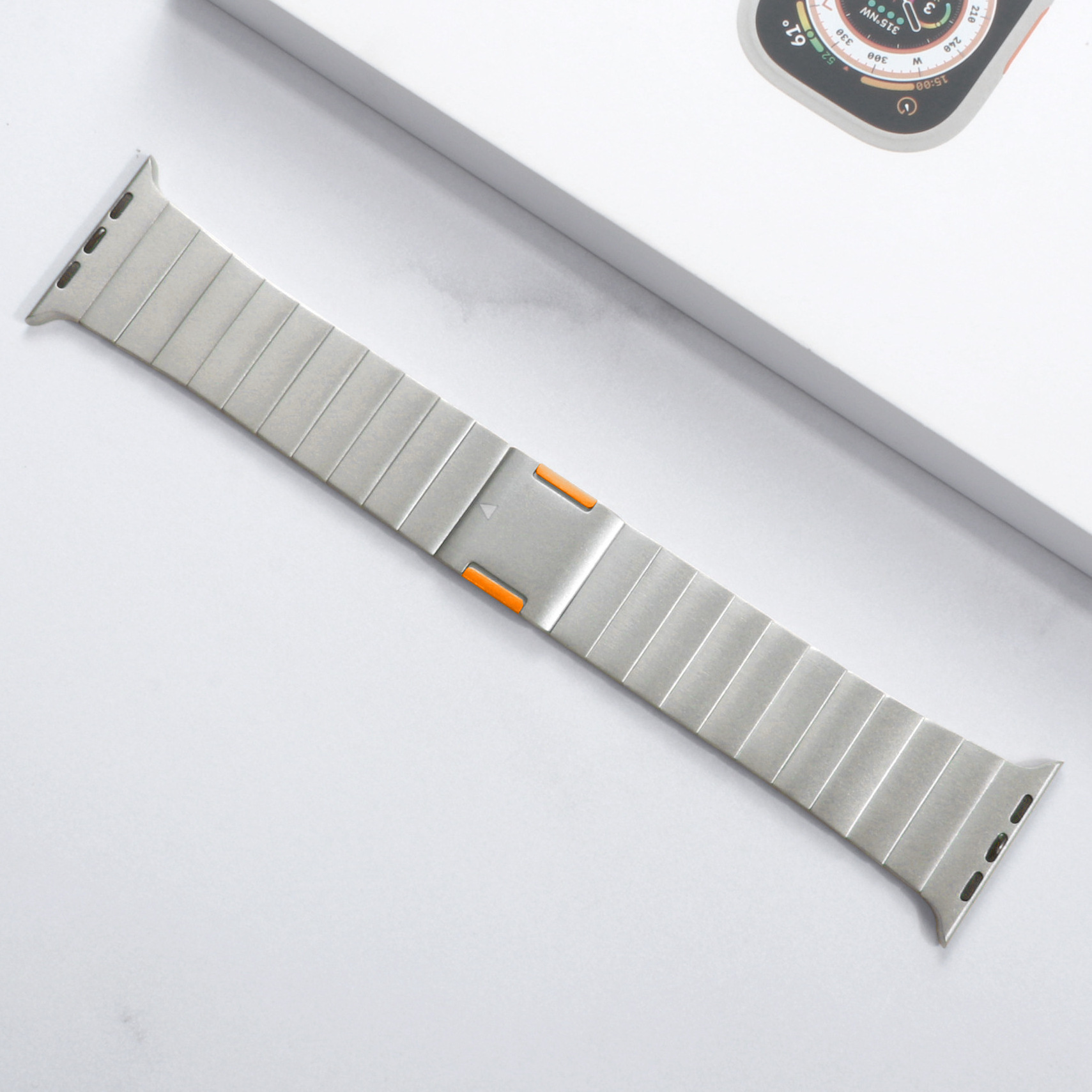 Magnetic sliding buckle stainless steel band for apple watch ultra bracelet metal strap for iwatch  9 8 7 6 5