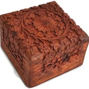 Handmade Decorative carved wooden boxes Jewellery Organizer Box for Women And Girls Jewels