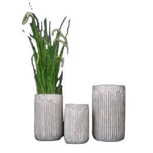 Industrial Style Outdoor Planter Pot Big round Cement Ceramic Pots for Home Garden Factory Direct for Indoor Use