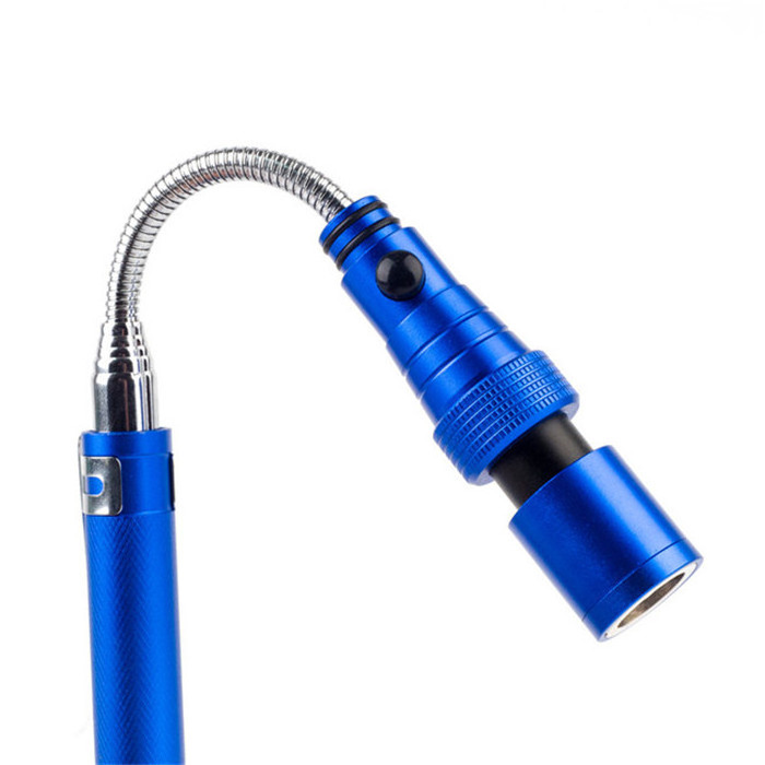 Aluminum 0.5W Flexible pocket pen torch Magnetic Zoom led flashlight with Telescopic pick up tool Torch