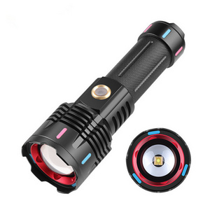 Tactical LEP Bulb 30w White Laser Bright Flashlight Outdoor Long-range USB-C Rechargeable Powerful LED Torch Flashlight