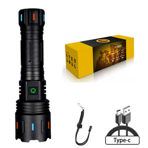 1500 Meter 30W Powerful White Laser Led Flashlight USB-C Rechargeable Powerful Torch Tactical White Hunting led flashlight