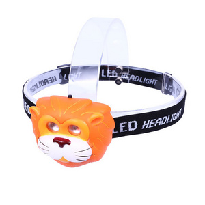 Lovely Child LED headlight Battery Powered Animal shape cute headlamp Flashlight on head for Kids