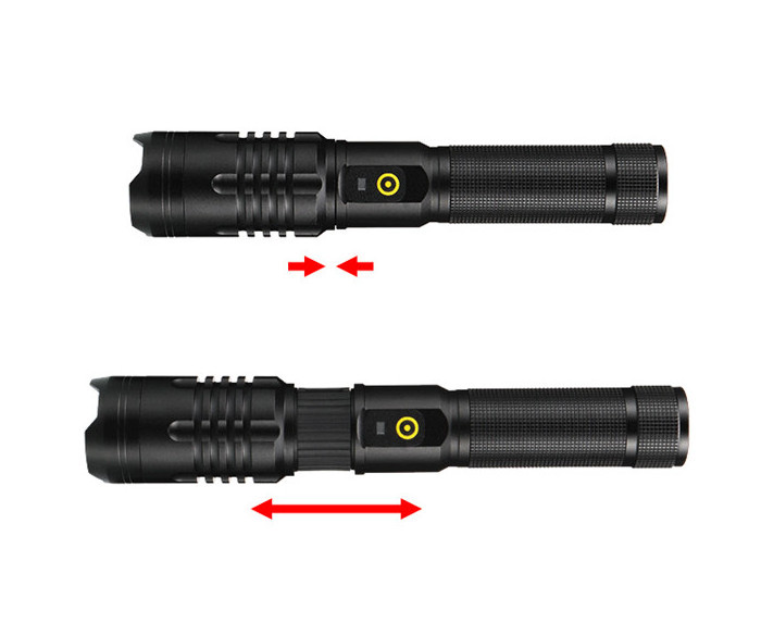 Aluminum Handheld LED Torch Flashlight USB Rechargeable 1000 Lumens XHP50 Tactical Flashlight LED Torch Searchlight