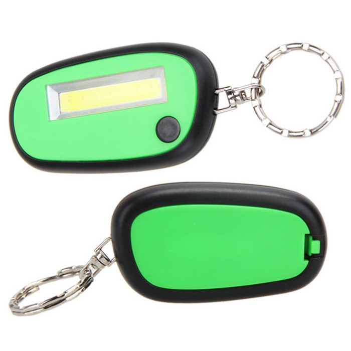 High quality Bright COB keychain light Mini pocket Flat LED flashlight for camping hiking