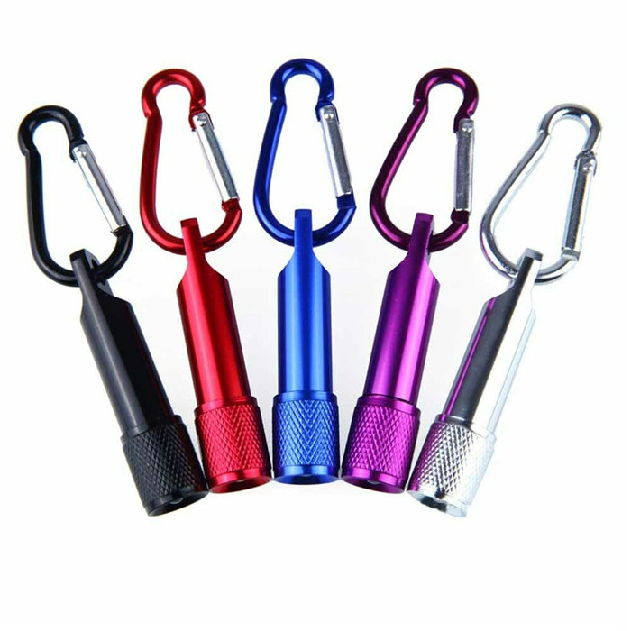 Wholesales promotion gift AD keychain flashlight Aluminum pocket mini LED torch with keyring