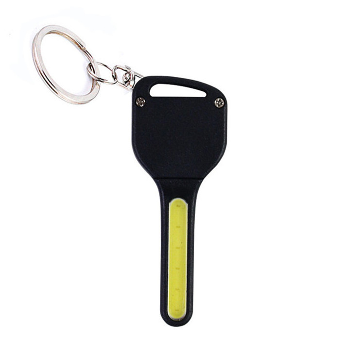 Portable COB LED Keychain flashlight Torch Pocket mini Magnetic LED Key shaped torch lamp Backpack light