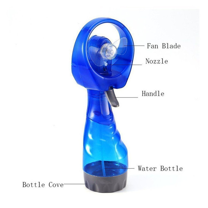 Summer Outdoor Cooling Misting Spray Bottle Fan Personal Portable Handheld Water Spray cool fan for travel