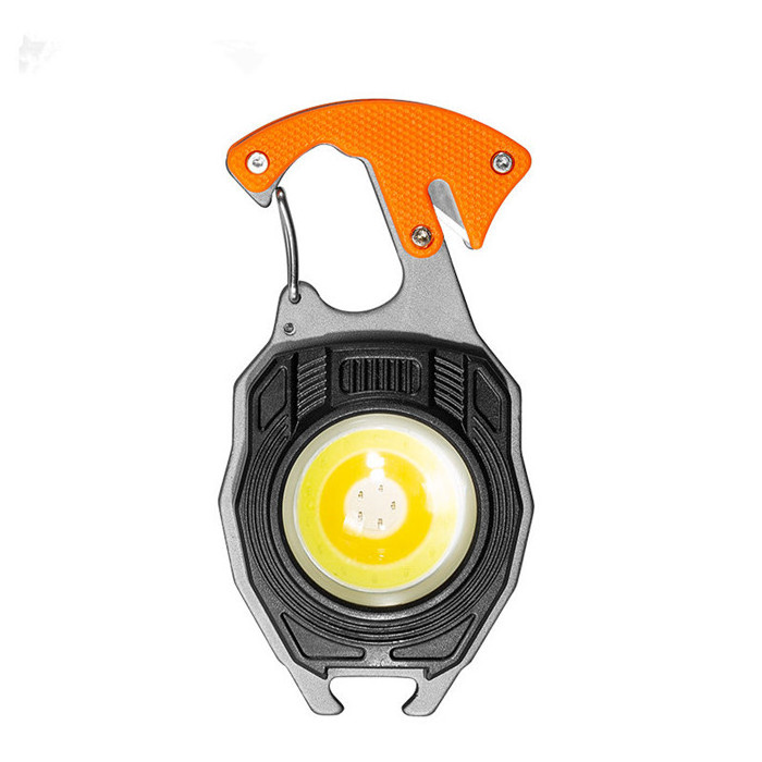 Rechargeable COB Keychain Light Bottle Opener EDC Pocket Torch Flashlight With Cigarette Lighter Magnetic COB Work lamp