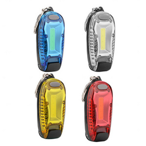 Mini Outdoor Sports Warning Lighting Clip COB Safety Light keychain Flashlight For night runner dog