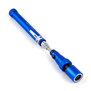 Aluminum 0.5W Flexible pocket pen torch Magnetic Zoom led flashlight with Telescopic pick up tool Torch