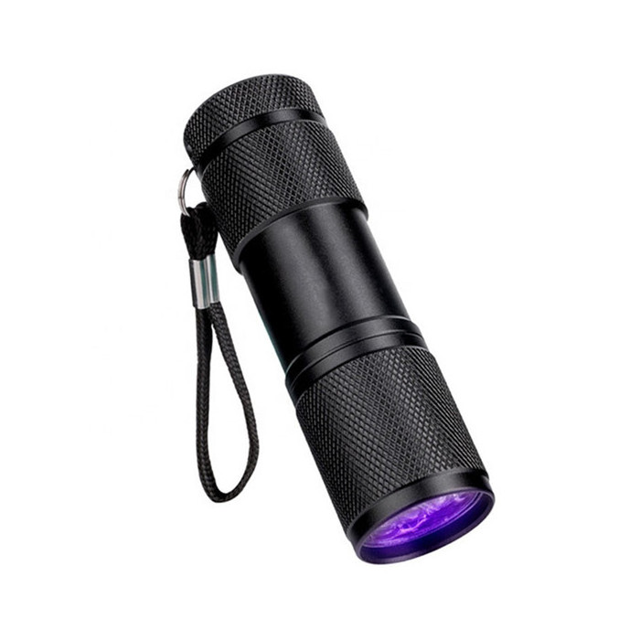 Handheld Ultra Violet 9 LED Flashlight Blacklight Light 395 nM Inspection Lamp Torch for scorpion Detector