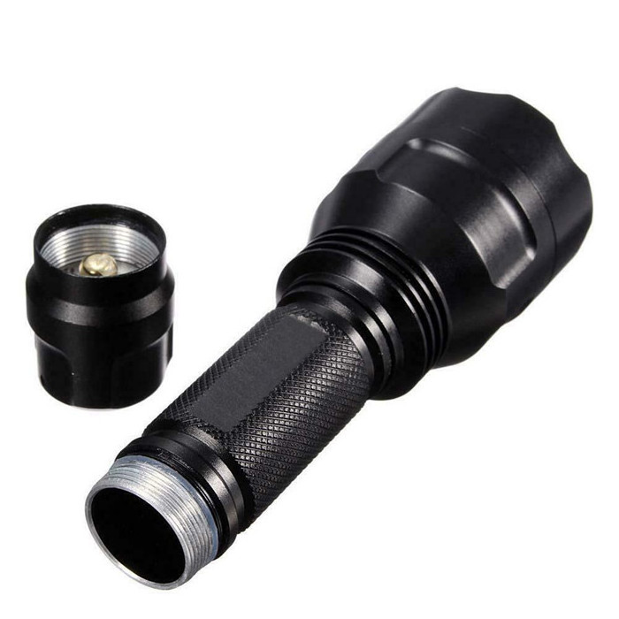 High Power T6 Rechargeable Hunting led torch light Waterproof Tactical Led Flashlight Set With Charger and Pressure Switch