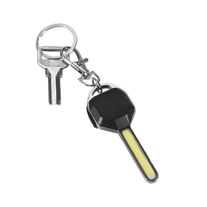 Outdoor portable Mini KeyChain light Micro USB Rechargeable COB Pocket key chain Flashlight