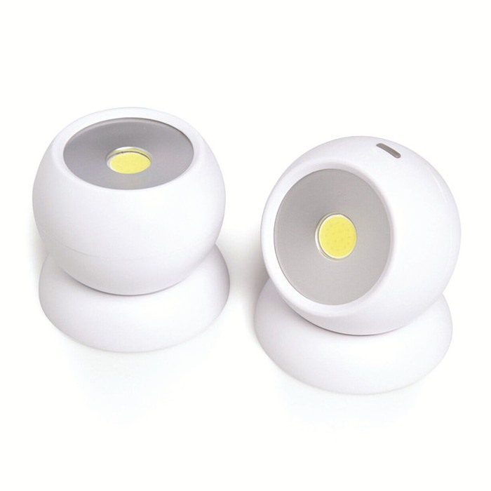 Battery Powered COB Night light 360 Degree Rotation Magnetic COB Cabinet Led Light For Night Emergency bedroom