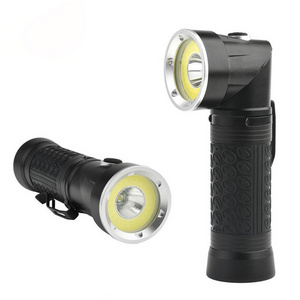 Portable 18650 LED Torch Light 90 Degree Rotation Adjustable Tactical LED Torch Flashlight with Strong Magnets for Work Scenes