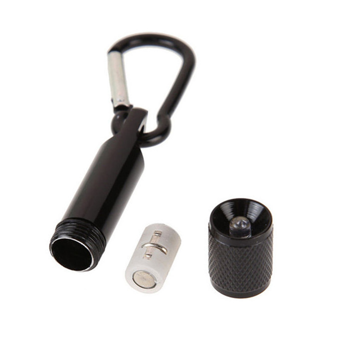 Wholesales promotion gift AD keychain flashlight Aluminum pocket mini LED torch with keyring