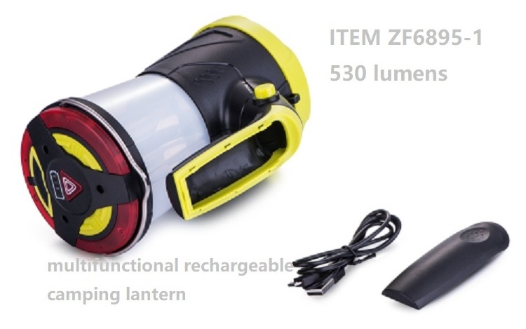 530 lumens multifunctional rechargeable led camping lantern