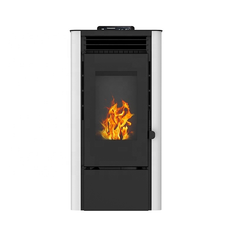 9KW PSC9A Modern Style Indoor Freestanding Biomass Wood Pellet Stove Remote Control with WiFi Apartment Indoor Fireplace Burner