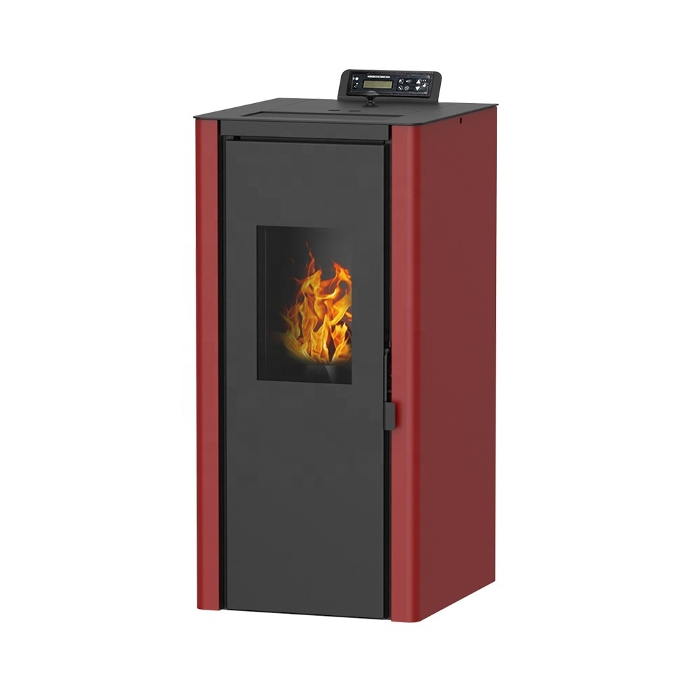 Modern Design Indoor Steel Wood Pellet Stove Freestanding Fireplaces with Remote Control Burner for Heating