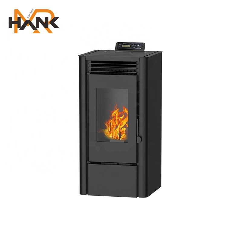 9KW PSC9A Modern Style Indoor Freestanding Biomass Wood Pellet Stove Remote Control with WiFi Apartment Indoor Fireplace Burner