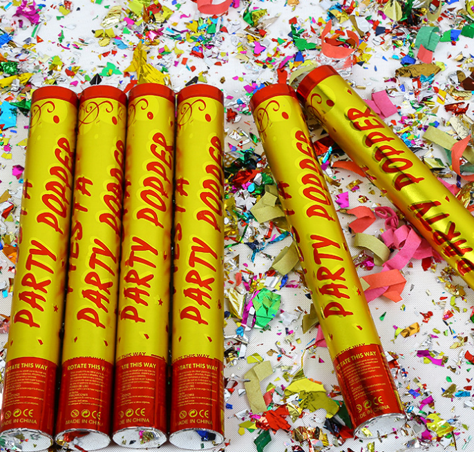 customized perfect golden party popper confetti for party decoration wedding