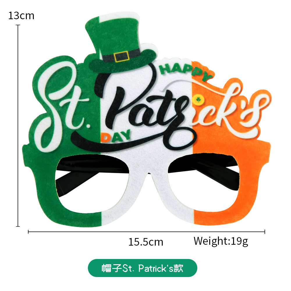 Irish St. Saint Patrick Patrick'S Lucky Day Festival Party Decorations Jewelry Show Accessories Multiple Glasses For St Patrick