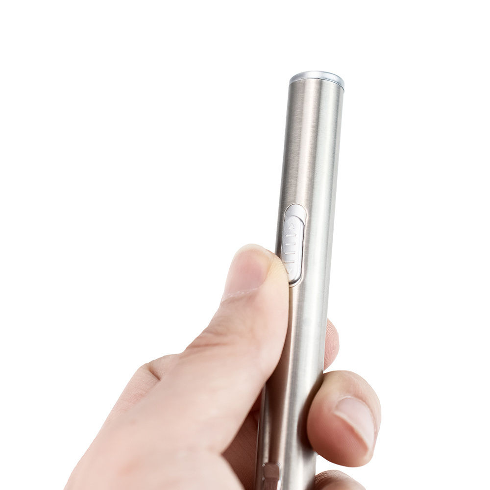 high quality rechargeable charging penlight flashlight stainless steel 1LED medical pen torch light