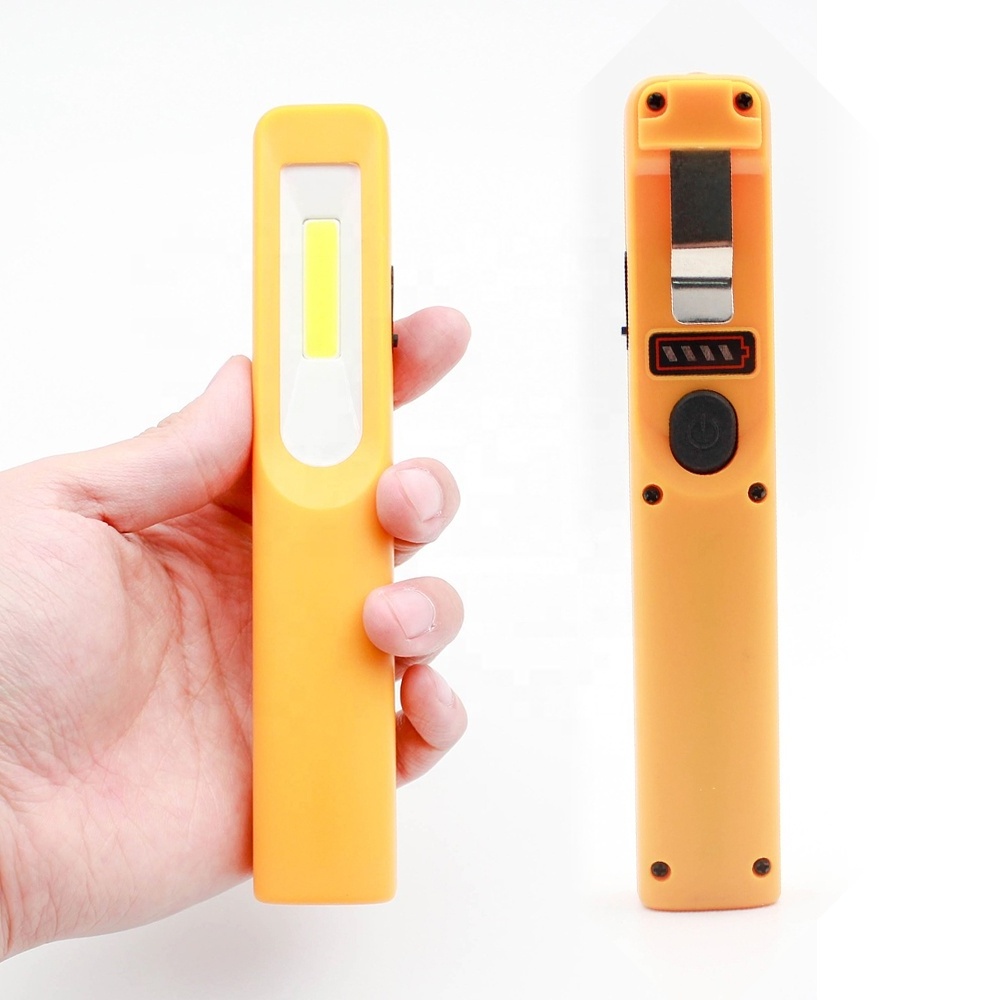 micro rechargeable small penlight with clip 3w cob plastic portable mini torchlight pen flashlight