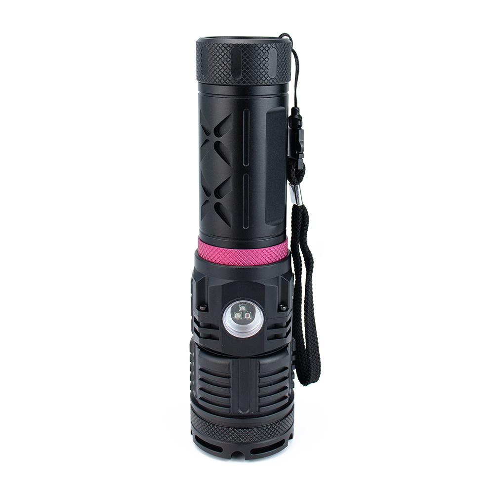 Multi-function aluminum rechargeable led torch heavy duty outdoor handheld P120 led flashlight