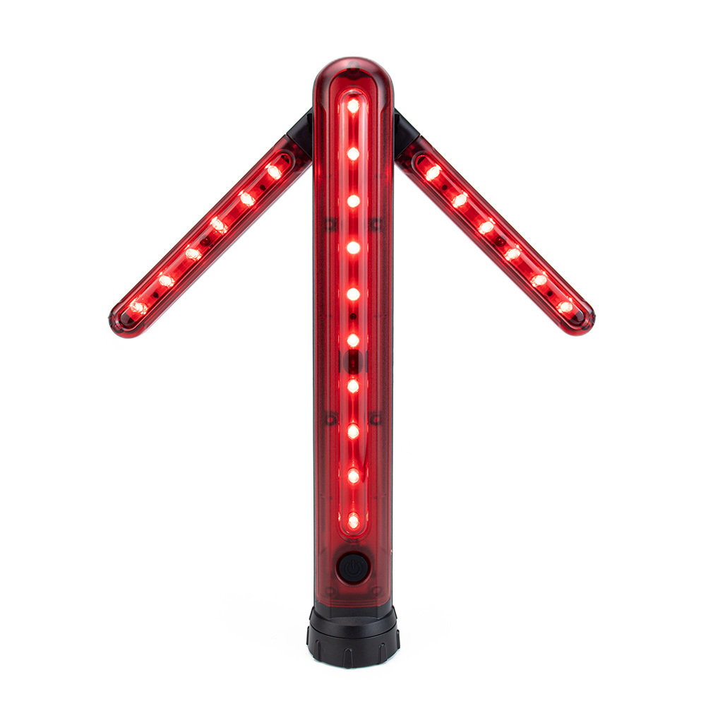 USB recharge outdoor foldable car use LED signal lamp warning working light with 4 magnet red light SOS