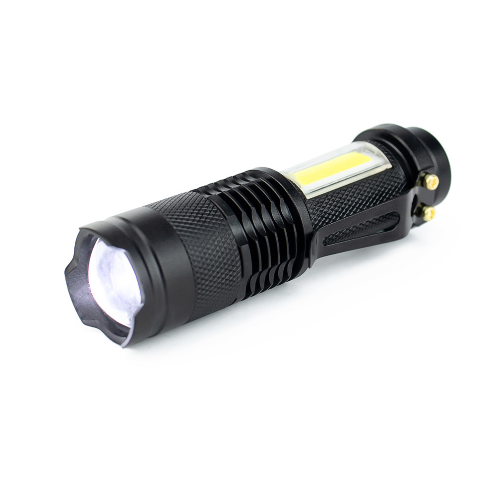 Promotion hot sales gift XPE COB adjustable bright led flash light torch zoom led torch