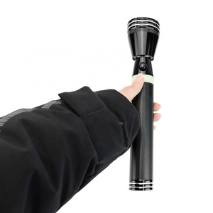 High Power Outdoor Tactical Waterproof Torchlight D Cell Rechargeable Handheld LED Flashlight