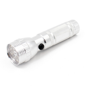 ningbo OEM ODM custom logo led torch light color silver Aluminum 14 LED flashlight