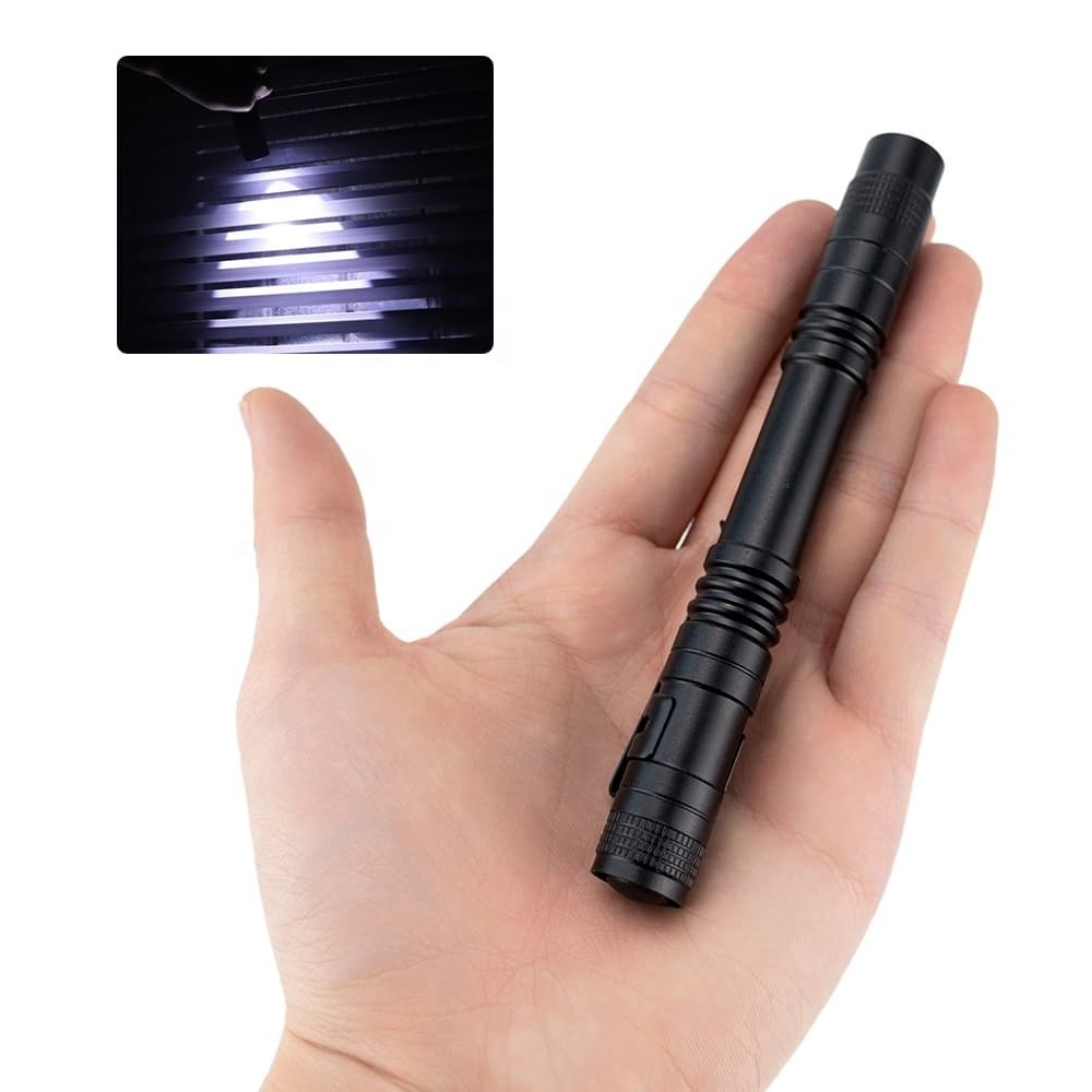 Mini Torch Light Aluminum Waterproof Medical Penlight Pocket AAA Battery LED Pen Light Flashlight