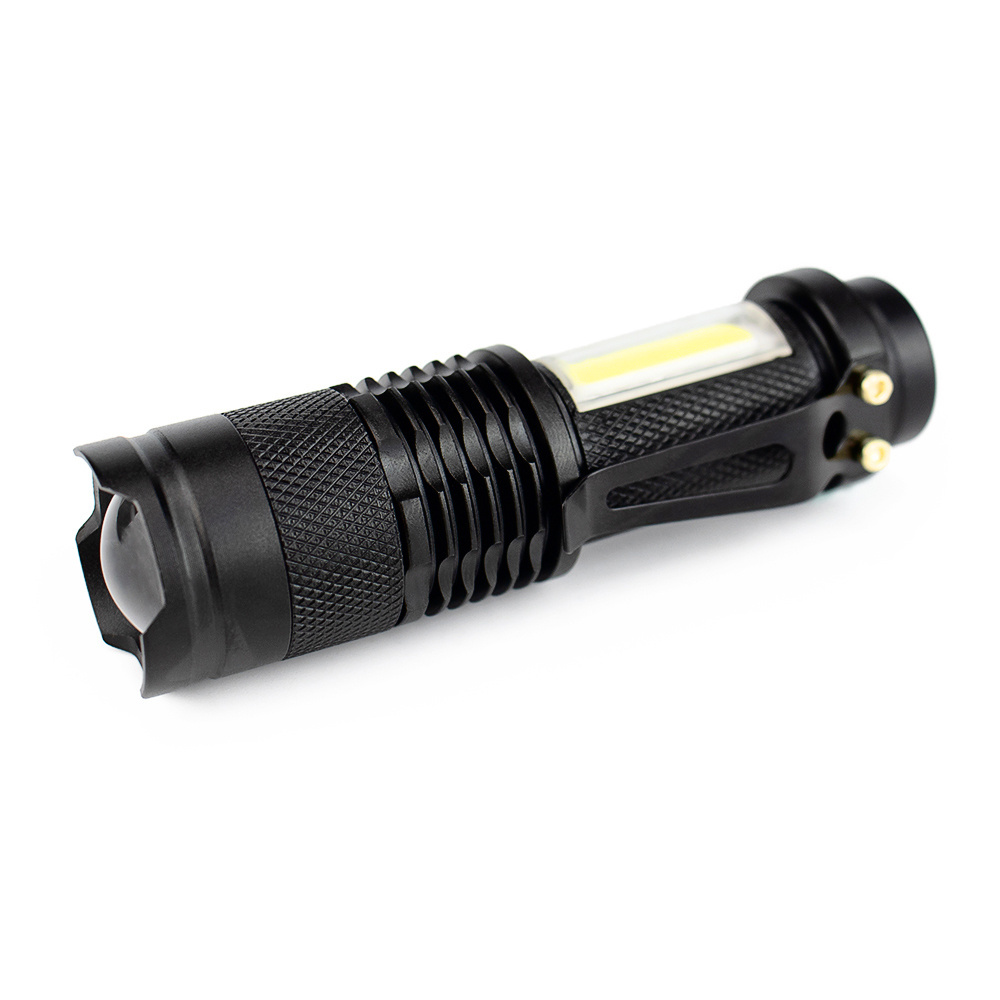 Promotion hot sales gift XPE COB adjustable bright led flash light torch zoom led torch