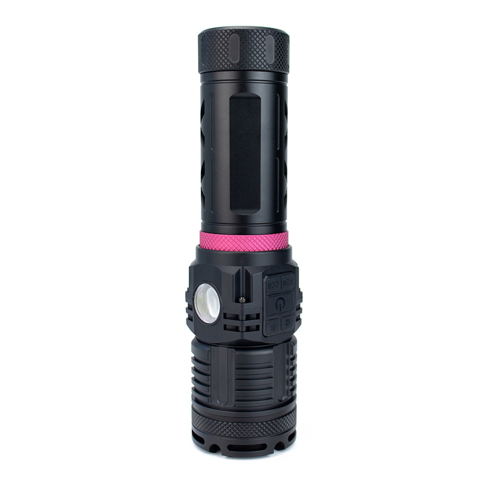 Multi-function aluminum rechargeable led torch heavy duty outdoor handheld P120 led flashlight