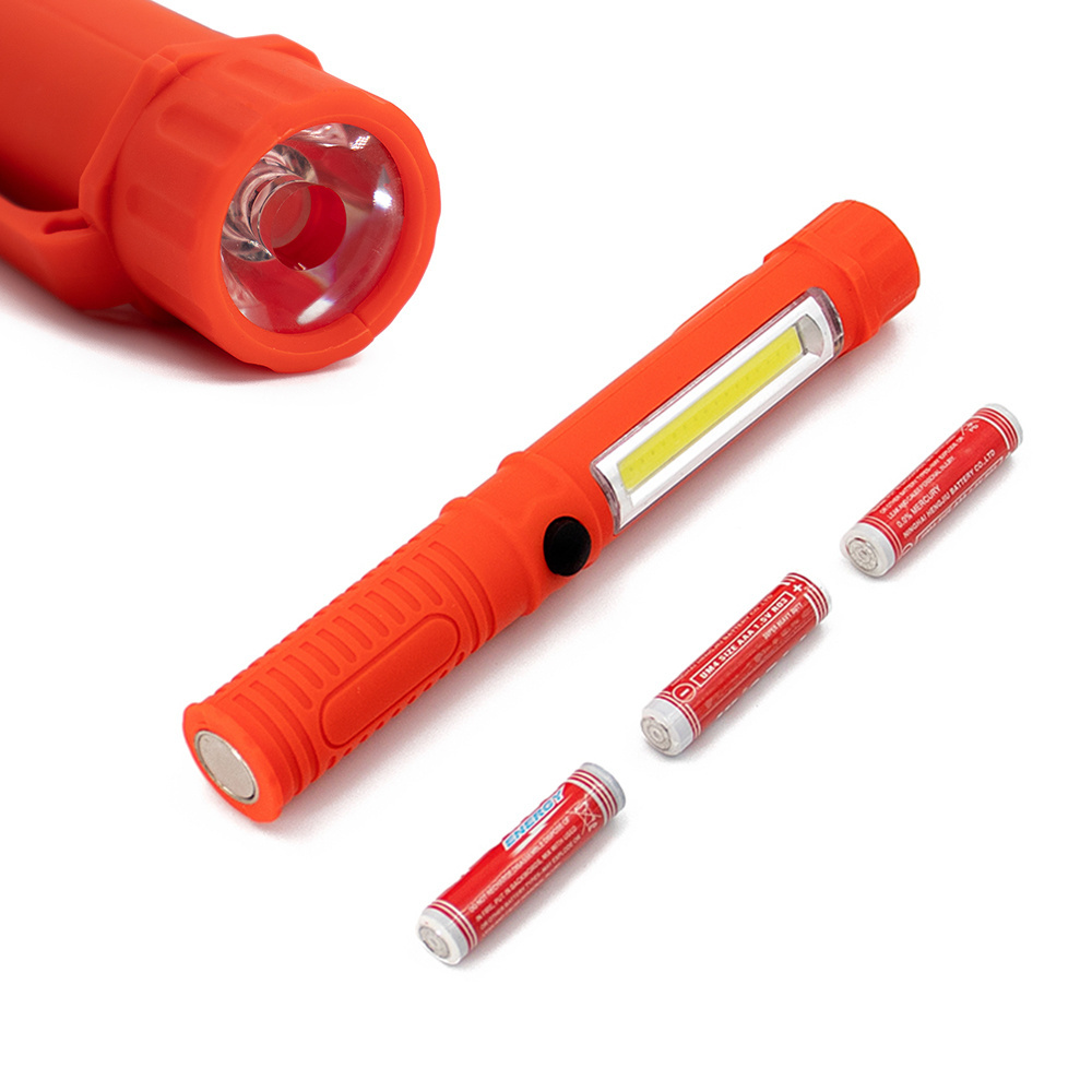 ABS housing 1W COB handheld led flashlight for car repair with tail magnet led worklight torch