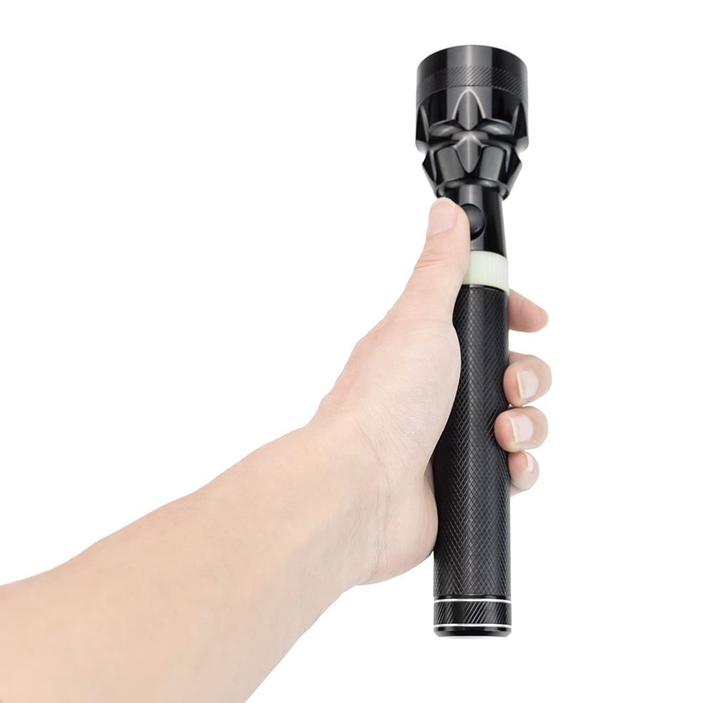 Aluminum led torch light good quality Long beam rechargeable LED tactical flashlight