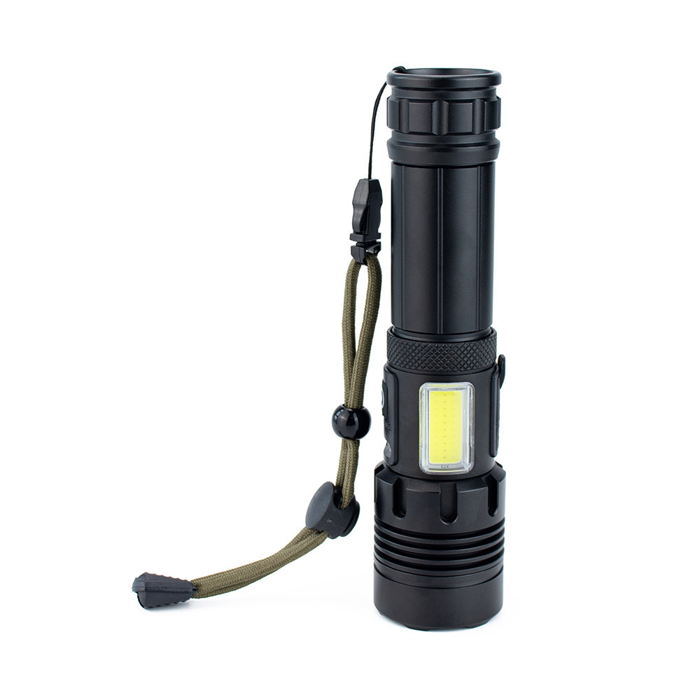 1000 lumens most powerful Aluminum double sided light torch zoom P70 led flashlight