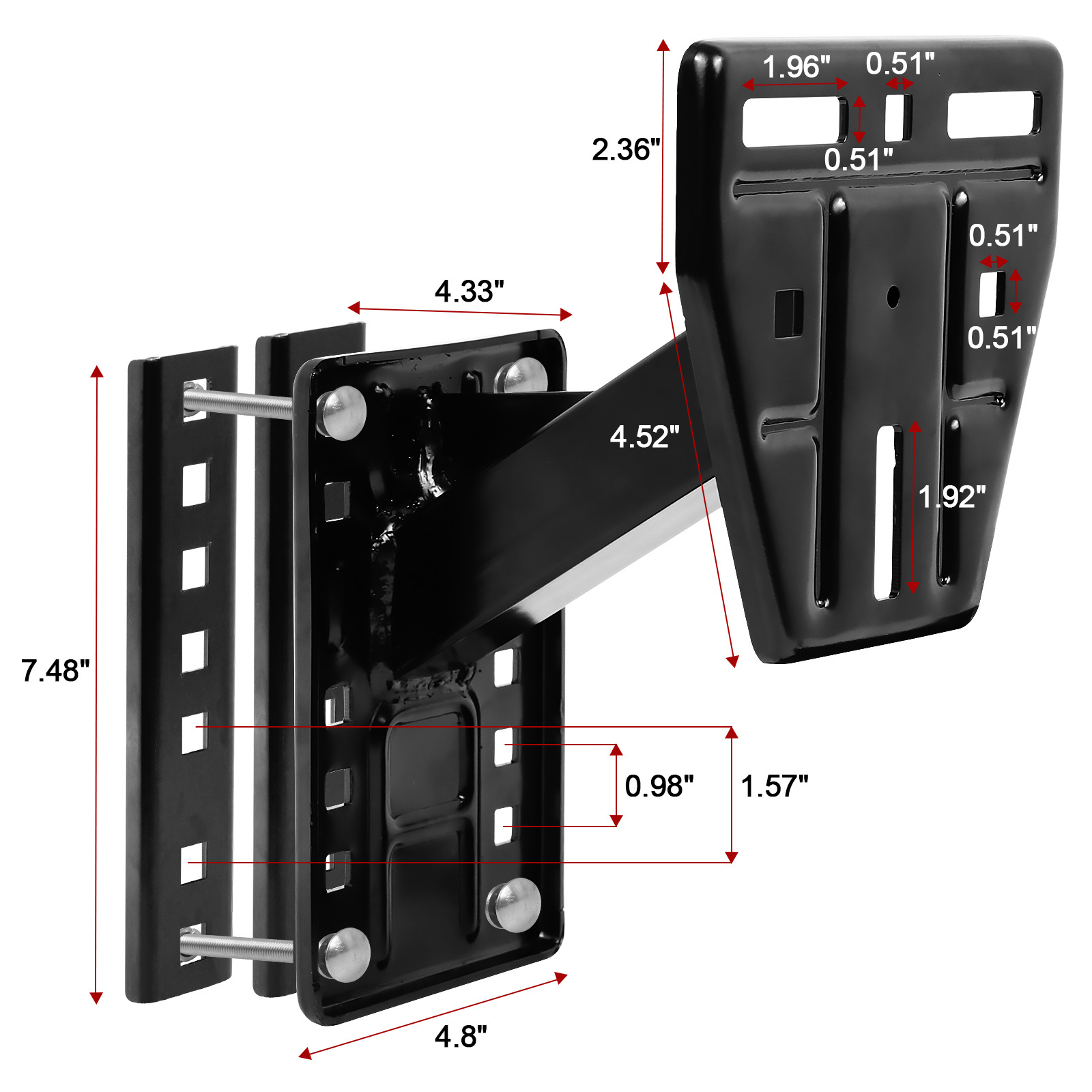 Trailer Spare Tire Carrier Mount Bracket for Boat RV Trailer Lugs Wheels  4