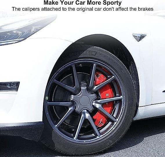 Fit 19 inch 20 inch wheel Dual Piston Caliper Aluminum Car Wheel Disc Brake Caliper Cover Caliper  for Tesla