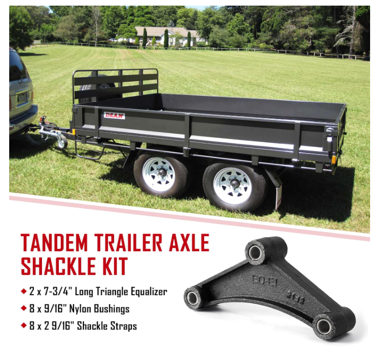 Trailer Shackle Kit, Tandem Trailer Axle Shackle Kit for Double Eye Springs (3.5K -5.2K Axles) trailer Equalizer kits