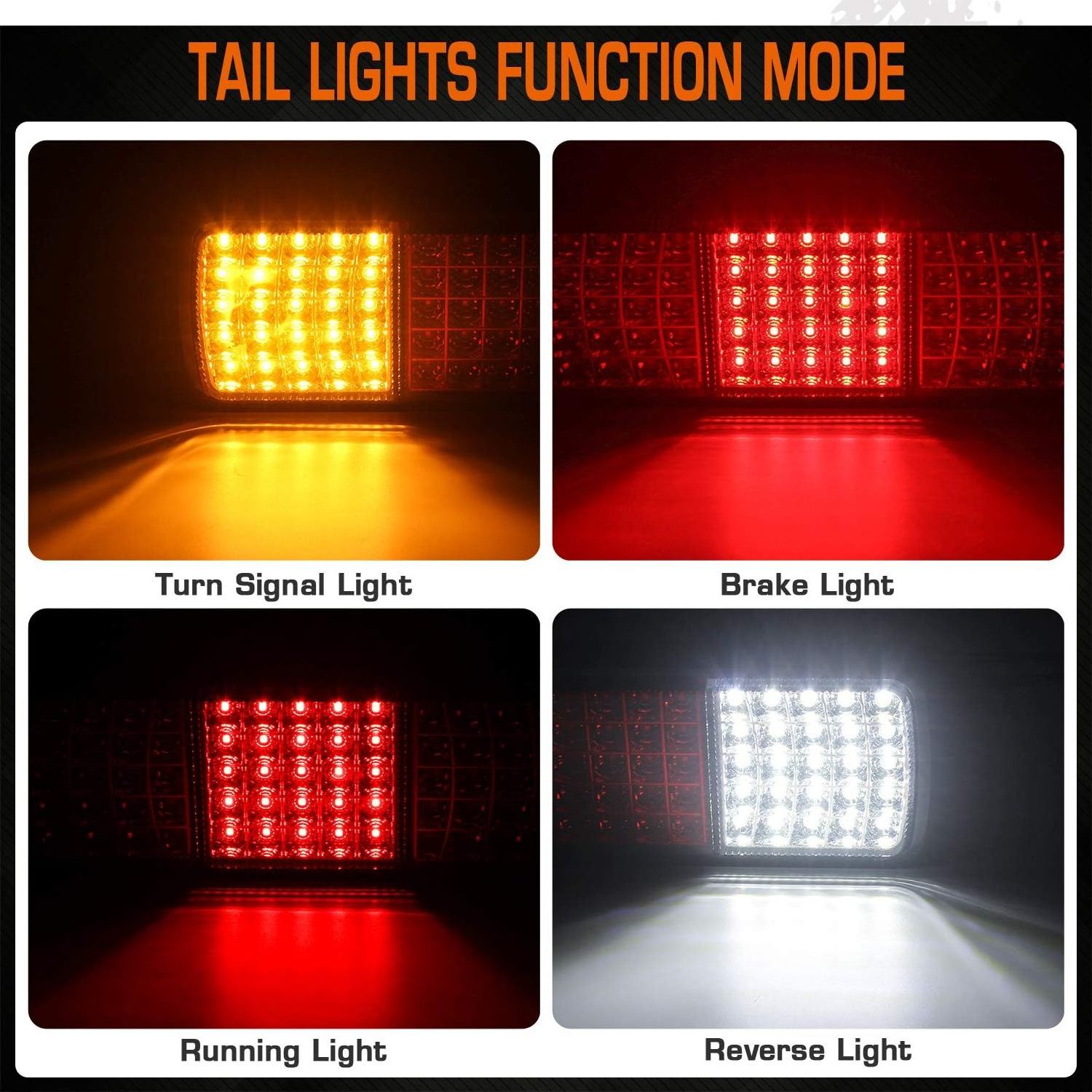 75 LED Truck Tail Light Bar, 12V Turn Signal Brake Reverse Taillight for Truck  Trailer Pickup RV