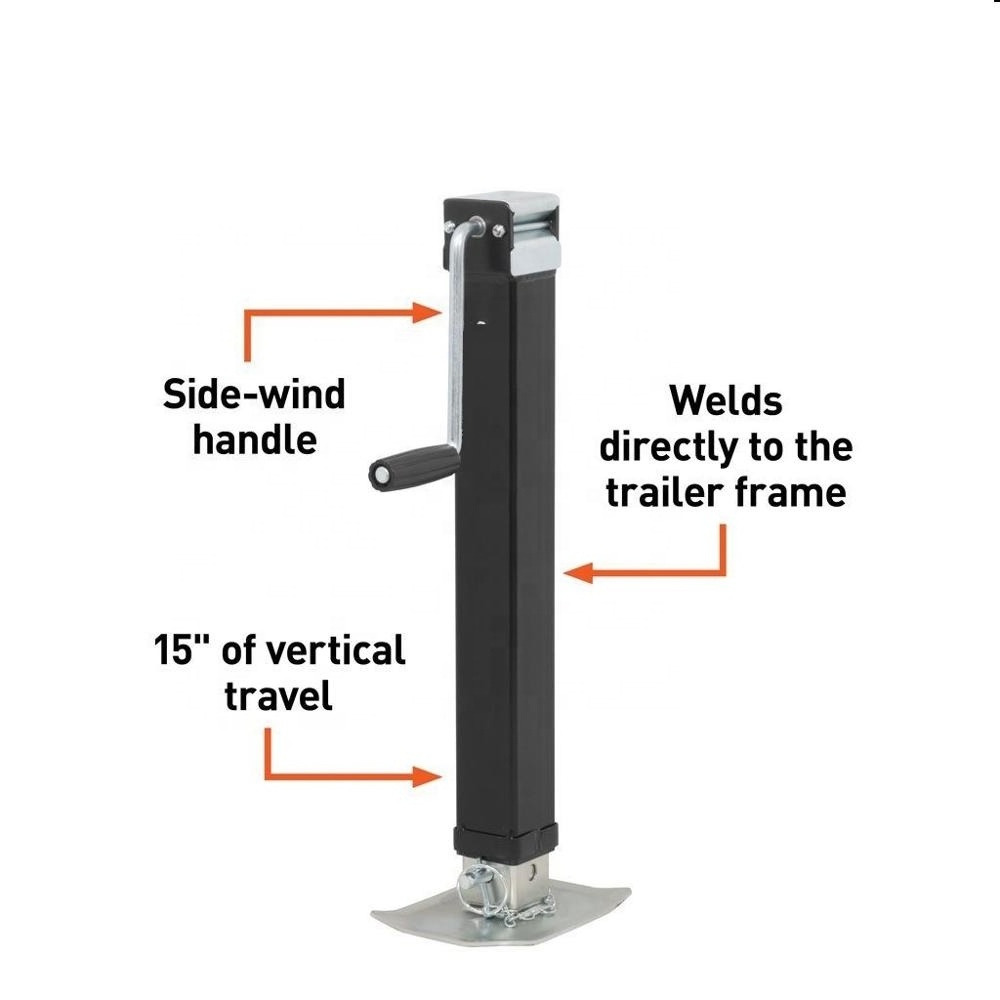 DIRECT-WELD Square Trailer JACK with SIDE Handle  Trailer PARTS trailer jack bar with square steel tube