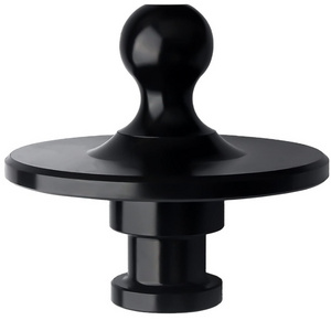 Gooseneck Ball Adapter - Fifth Wheel Kingpin to 2-5/16 Inch Gooseneck Ball Towing Receiver Adapter -Black